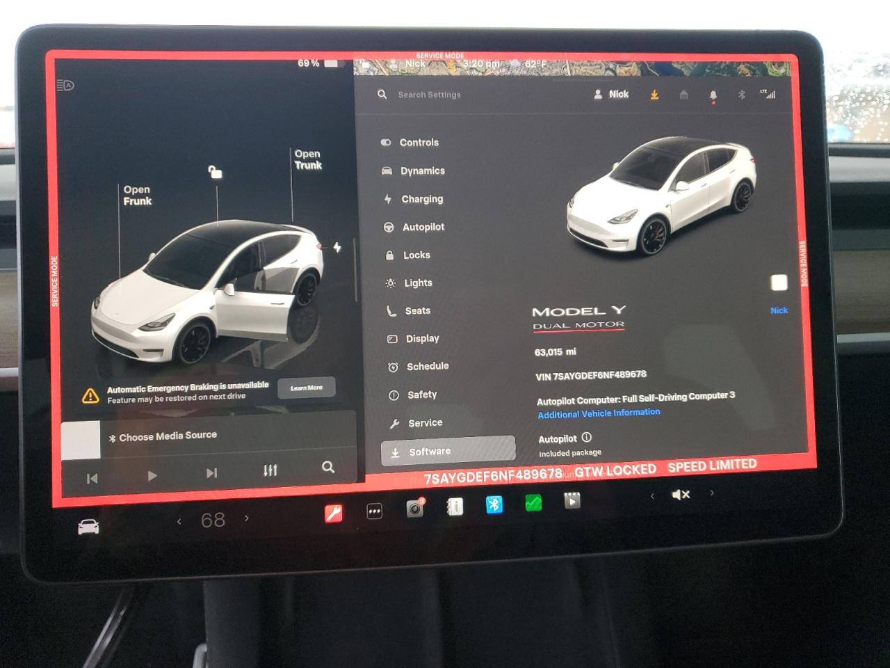 2022 Tesla Model Y VIN: 7SAYGDEF6NF489678 Lot: 93091695