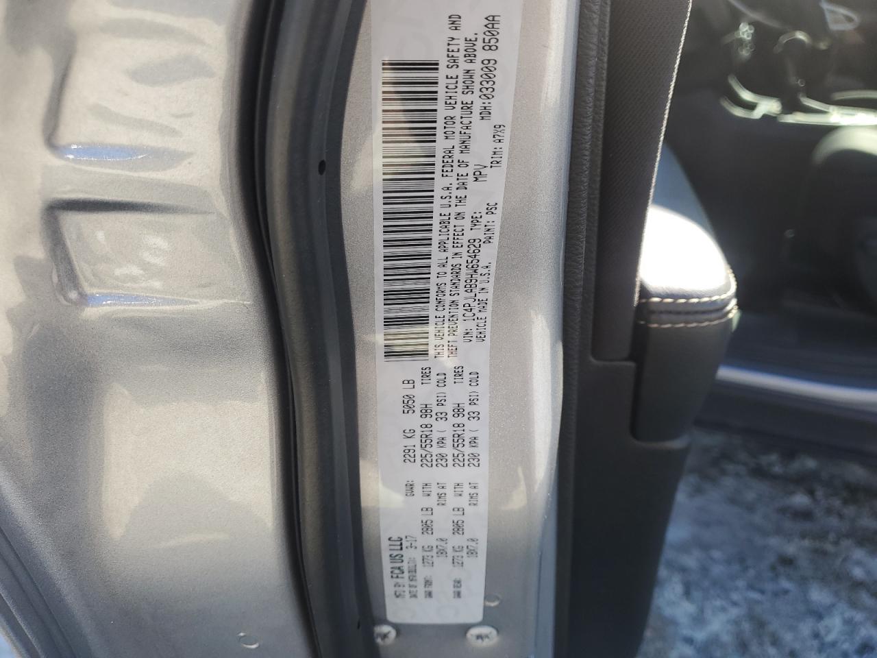 2017 Jeep Cherokee Sport VIN: 1C4PJLAB9HW654629 Lot: 91549775