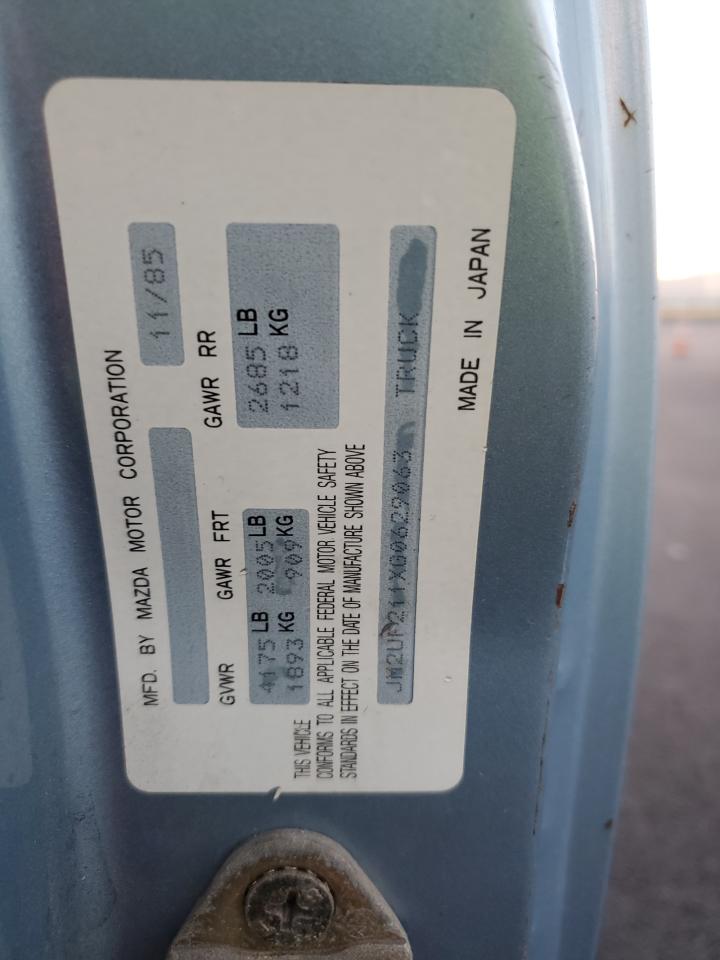 1986 Mazda B2000 Long Bed VIN: JM2UF211XG0629063 Lot: 93174605