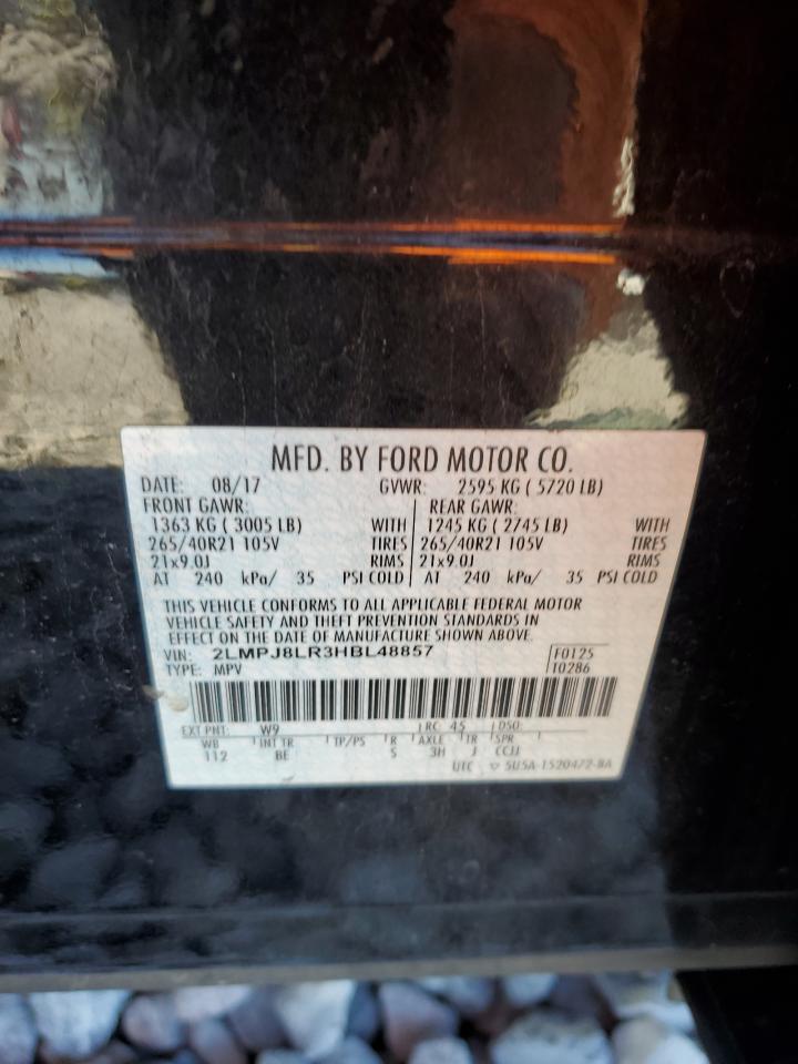 2017 Lincoln Mkx Reserve VIN: 2LMPJ8LR3HBL48857 Lot: 93386505