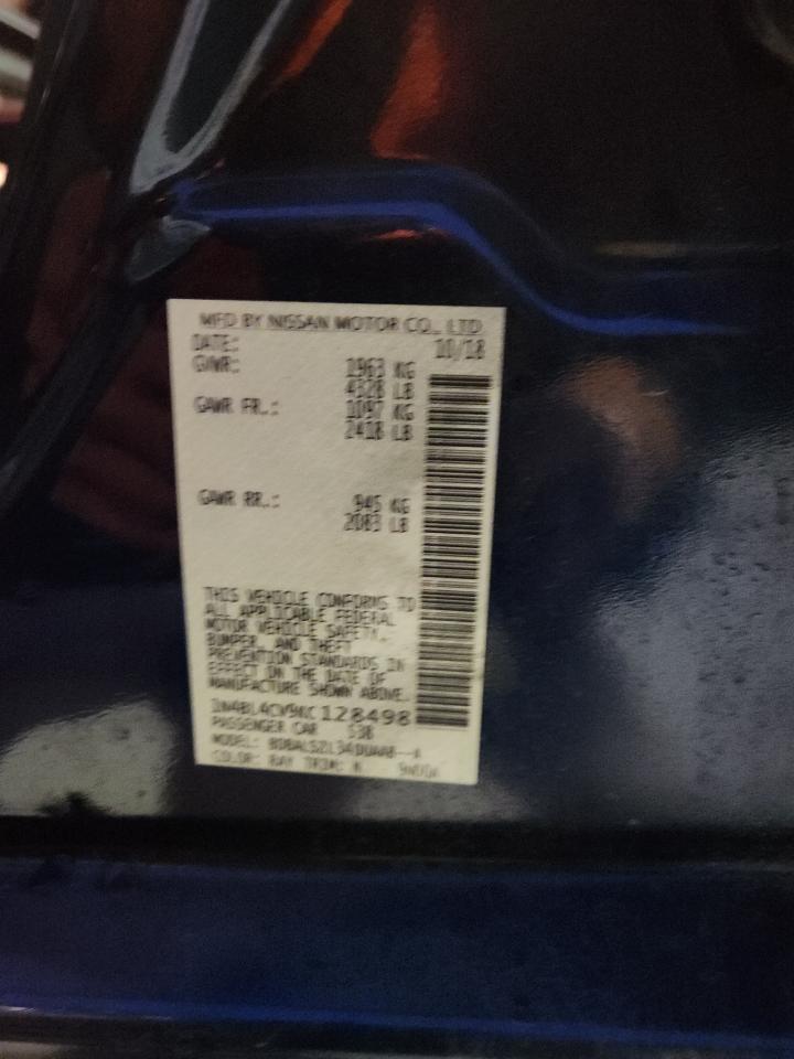 2019 Nissan Altima Sr VIN: 1N4BL4CV9KC128498 Lot: 93298225