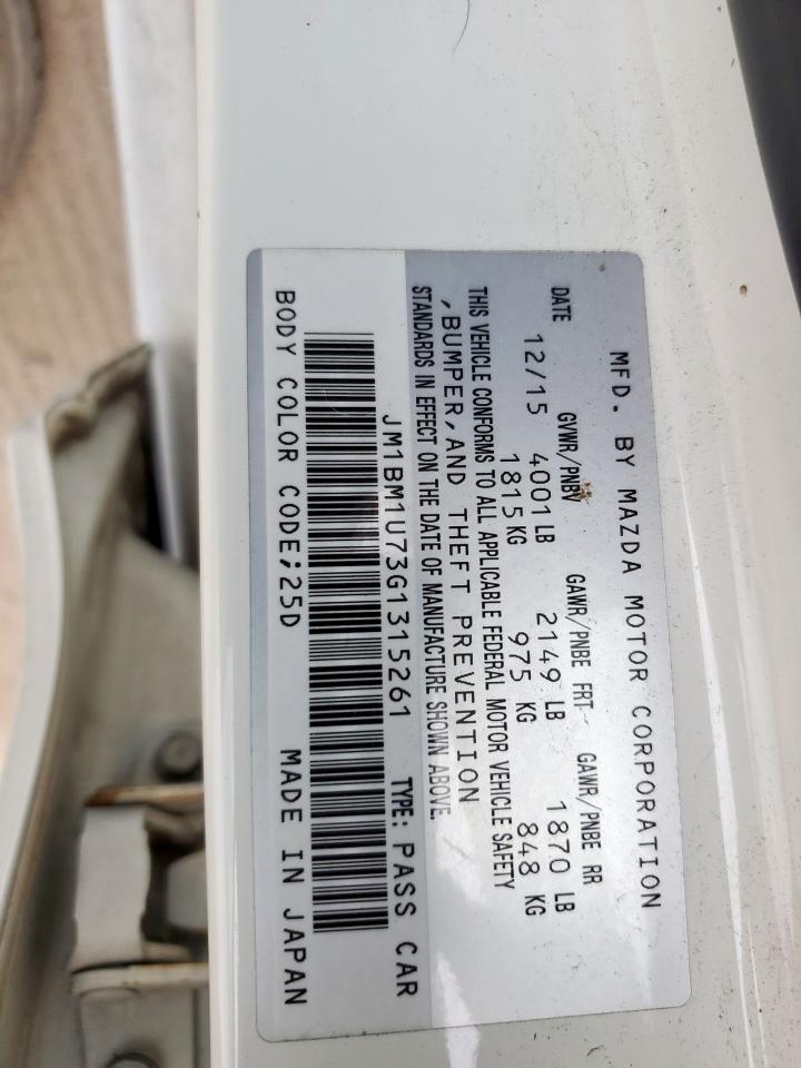 2016 Mazda 3 Sport VIN: JM1BM1U73G1315261 Lot: 93488775