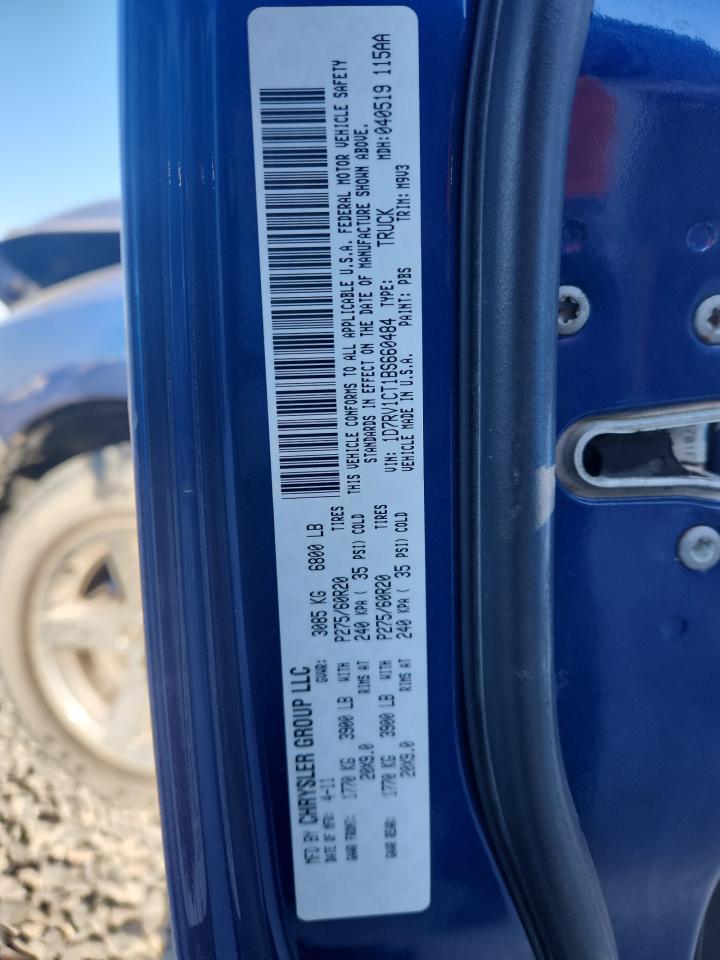 2011 Dodge Ram 1500 VIN: 1D7RV1CT1BS660484 Lot: 92168605