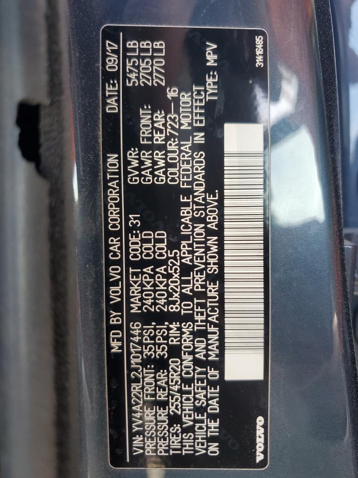 2018 Volvo Xc60 T6 Inscription VIN: YV4A22RL2J1017446 Lot: 93431625