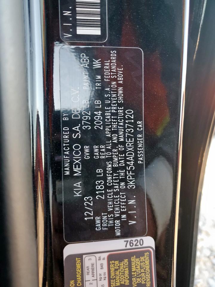 2024 Kia Forte Gt Line VIN: 3KPF54ADXRE737120 Lot: 92301165