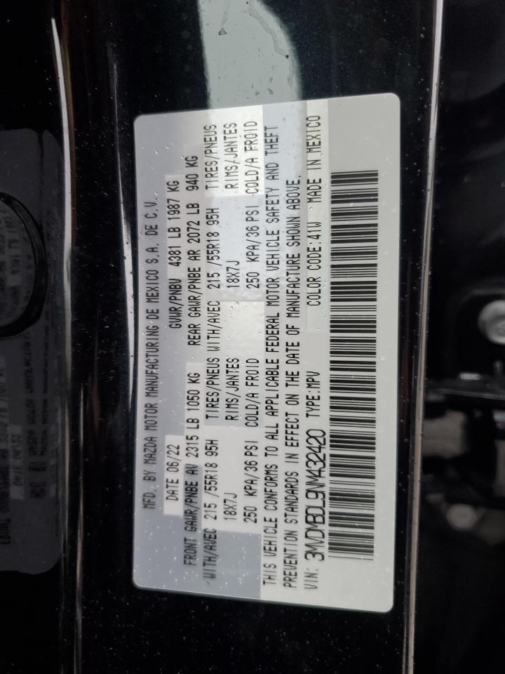 2022 Mazda Cx-30 Premium VIN: 3MVDMBDL9NM432420 Lot: 91603085