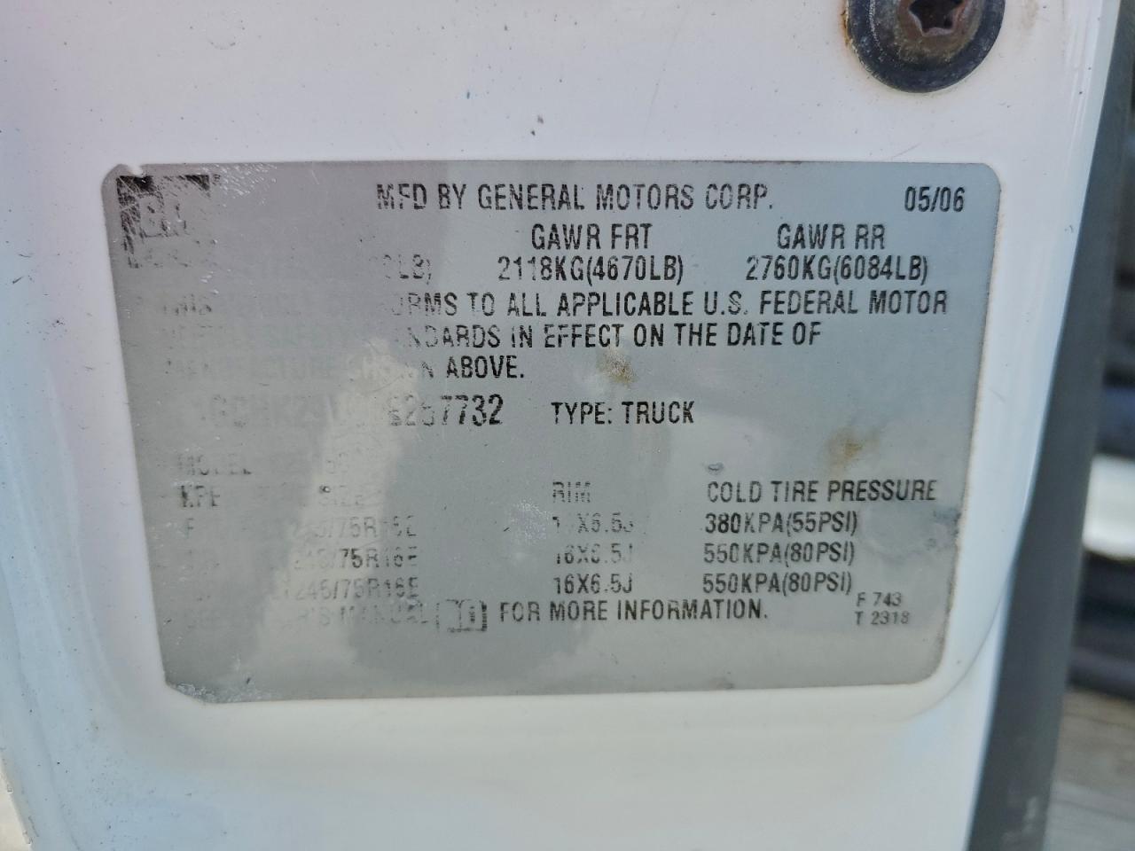 2006 Chevrolet Silverado K2500 Heavy Duty VIN: 1GCHK29U06E267732 Lot: 94176845