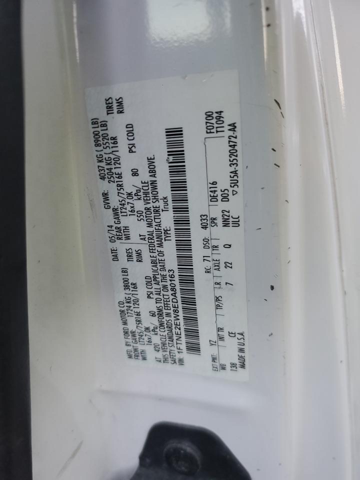 2014 Ford E250 Delivery Van VIN: 1FTNE2EW8EDA80163 Lot: 93042735