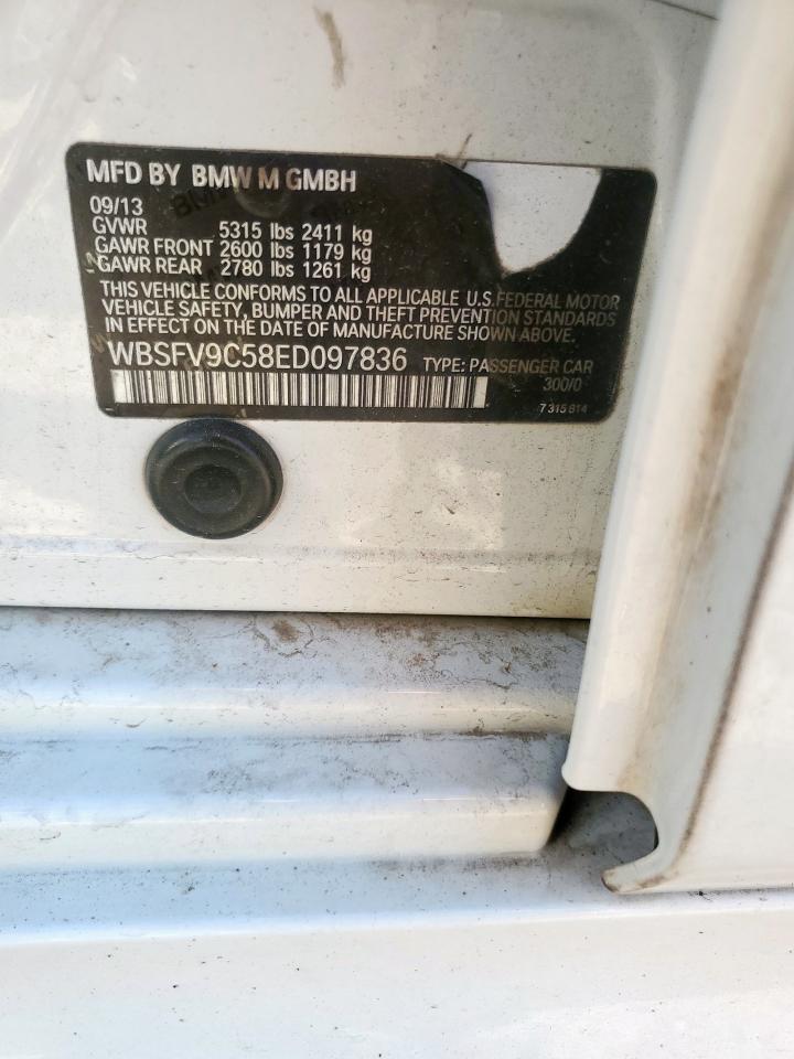 2014 BMW M5 VIN: WBSFV9C58ED097836 Lot: 92092125
