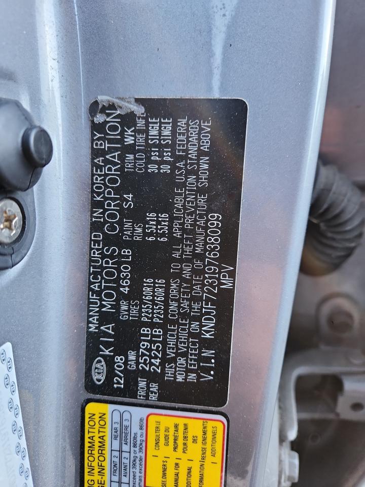 2009 Kia Sportage Lx VIN: KNDJF723197638099 Lot: 91386385