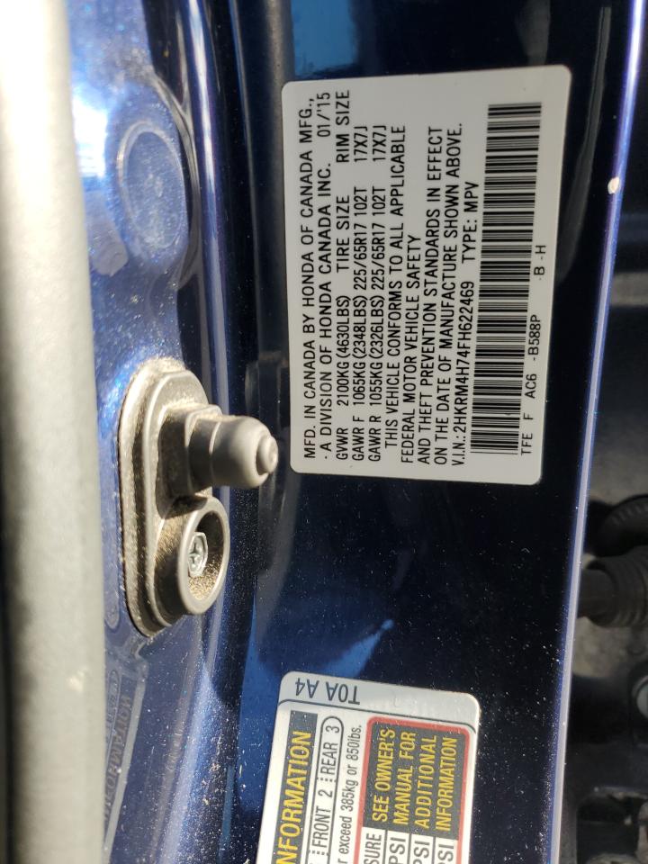 2015 Honda Cr-V Exl VIN: 2HKRM4H74FH622469 Lot: 91417025