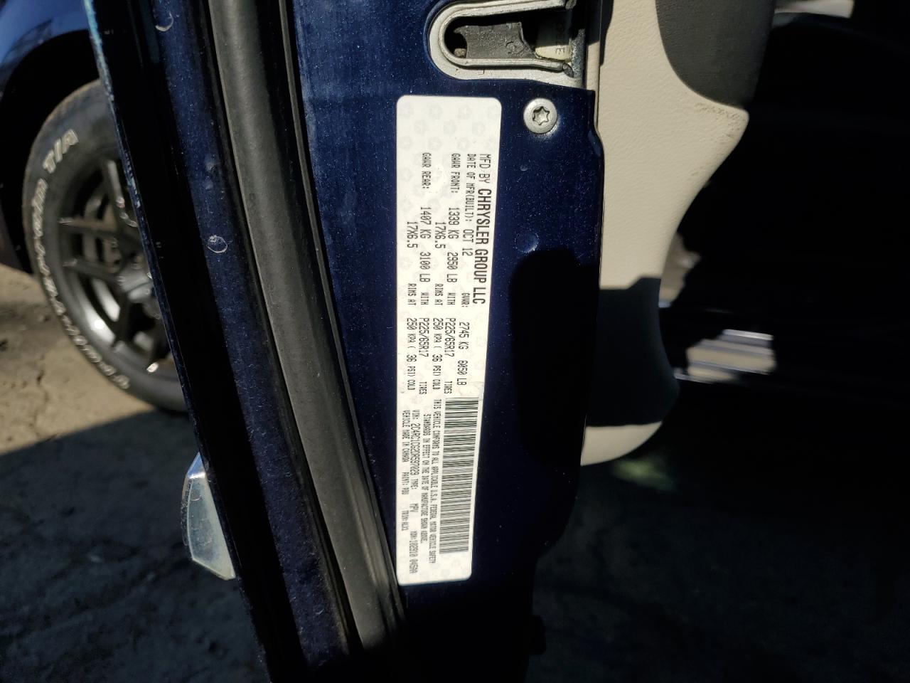 2013 Chrysler Town & Country Touring L VIN: 2C4RC1CG2DR597029 Lot: 92603485