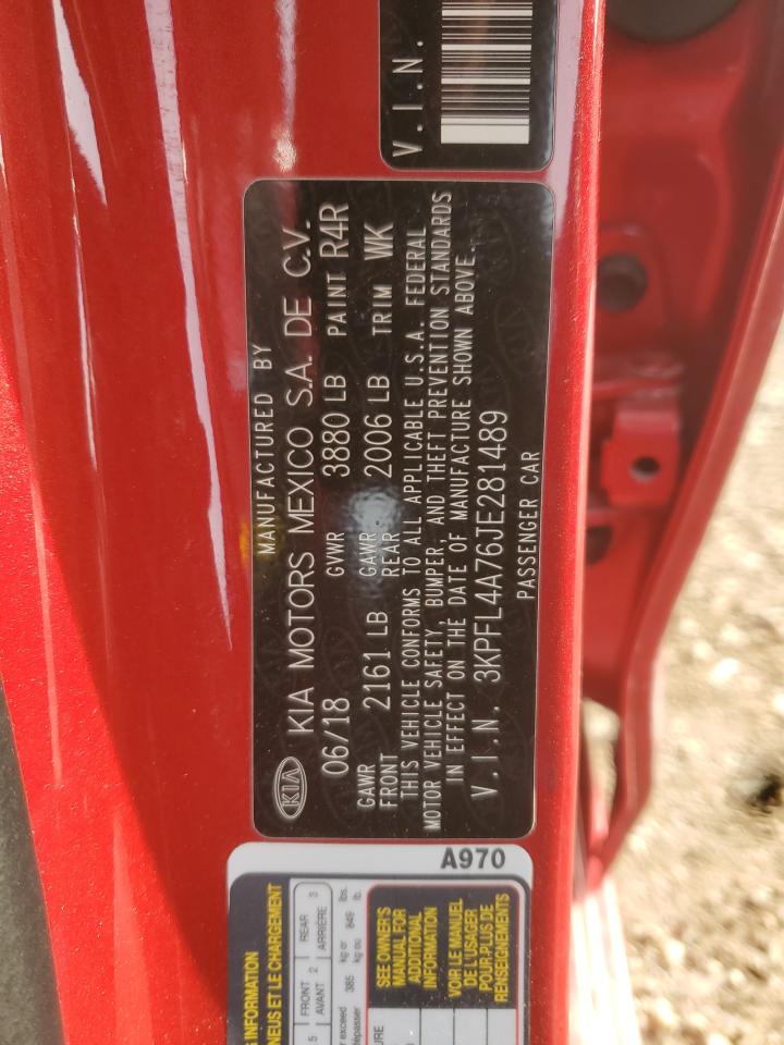 2018 Kia Forte Lx VIN: 3KPFL4A76JE281489 Lot: 92452865
