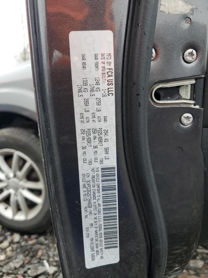 2016 Dodge Journey Sxt VIN: 3C4PDDBG2GT204638 Lot: 93355705