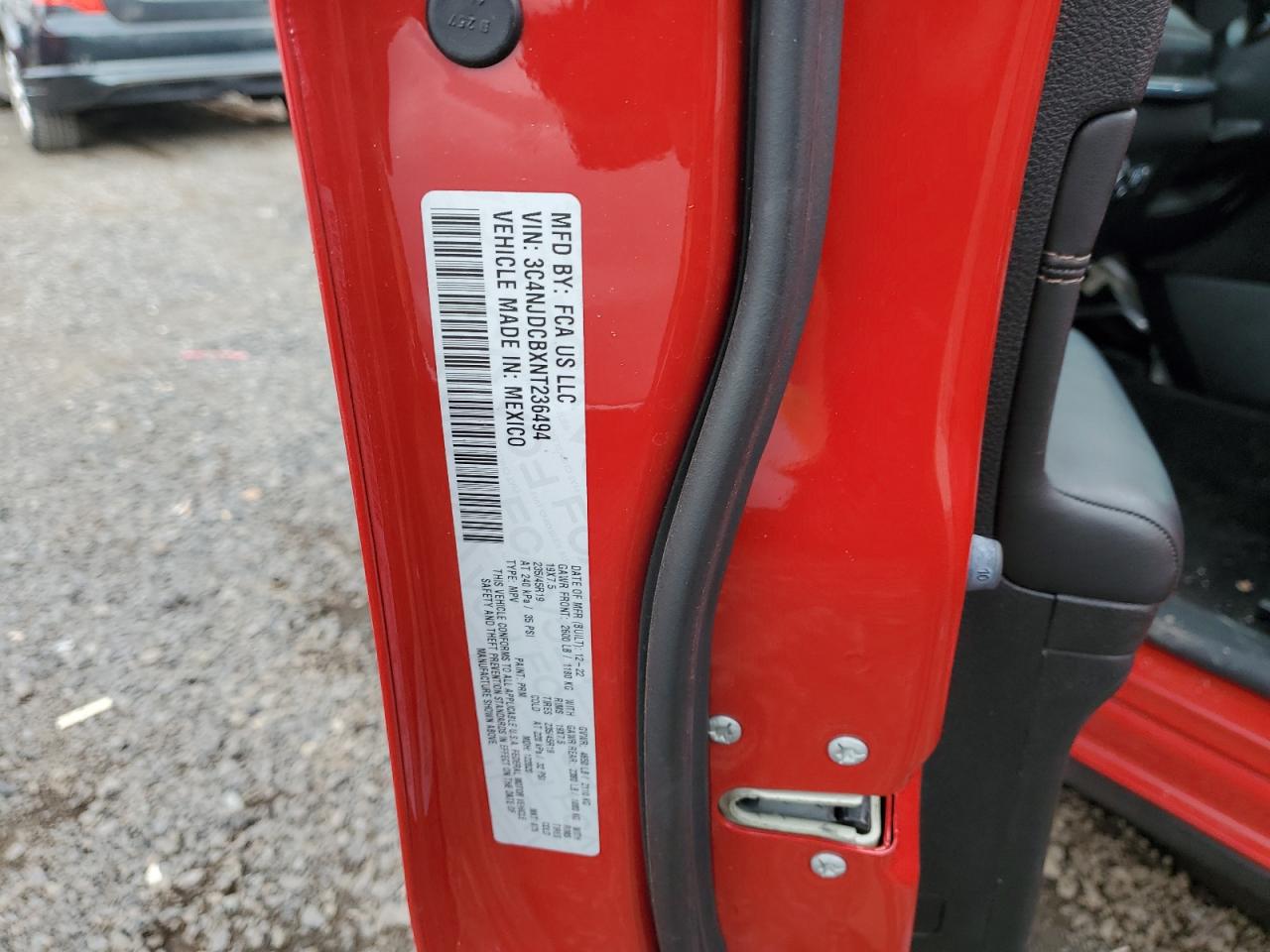 2022 Jeep Compass Limited VIN: 3C4NJDCBXNT236494 Lot: 92259615