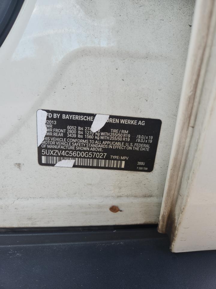 2013 BMW X5 xDrive35I VIN: 5UXZV4C56D0G57027 Lot: 93068845