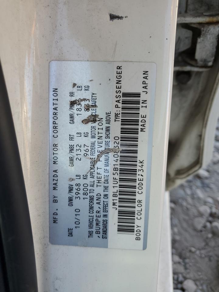 2011 Mazda 3 I VIN: JM1BL1UF5B1408320 Lot: 92729905