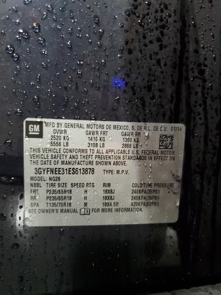 2014 Cadillac Srx Luxury Collection VIN: 3GYFNEE31ES613878 Lot: 91718425