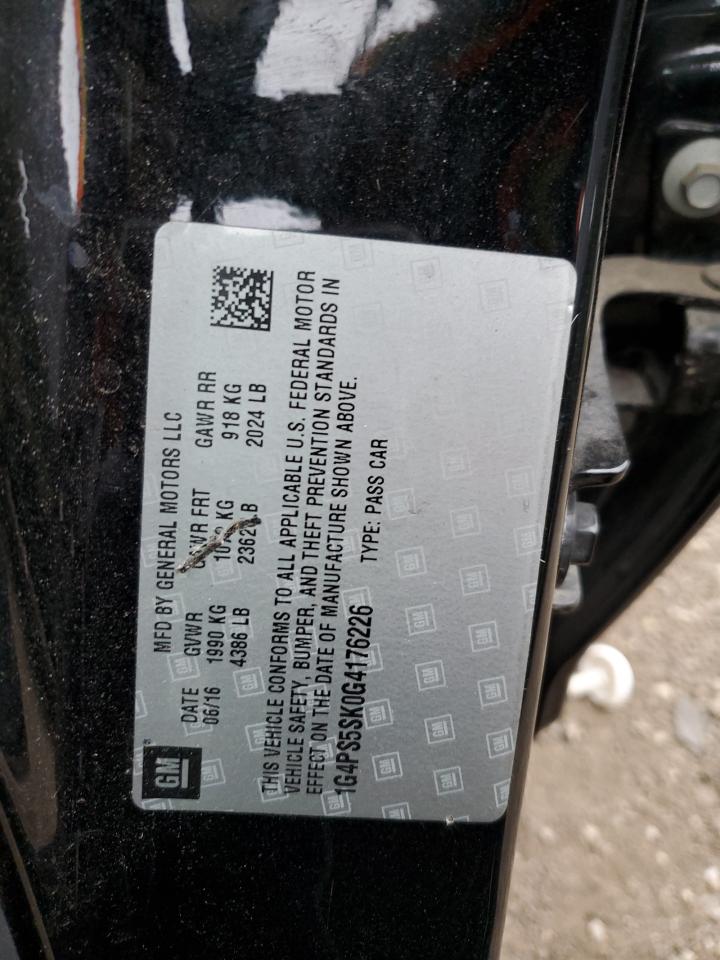 2016 Buick Verano VIN: 1G4PS5SK0G4176226 Lot: 91388395