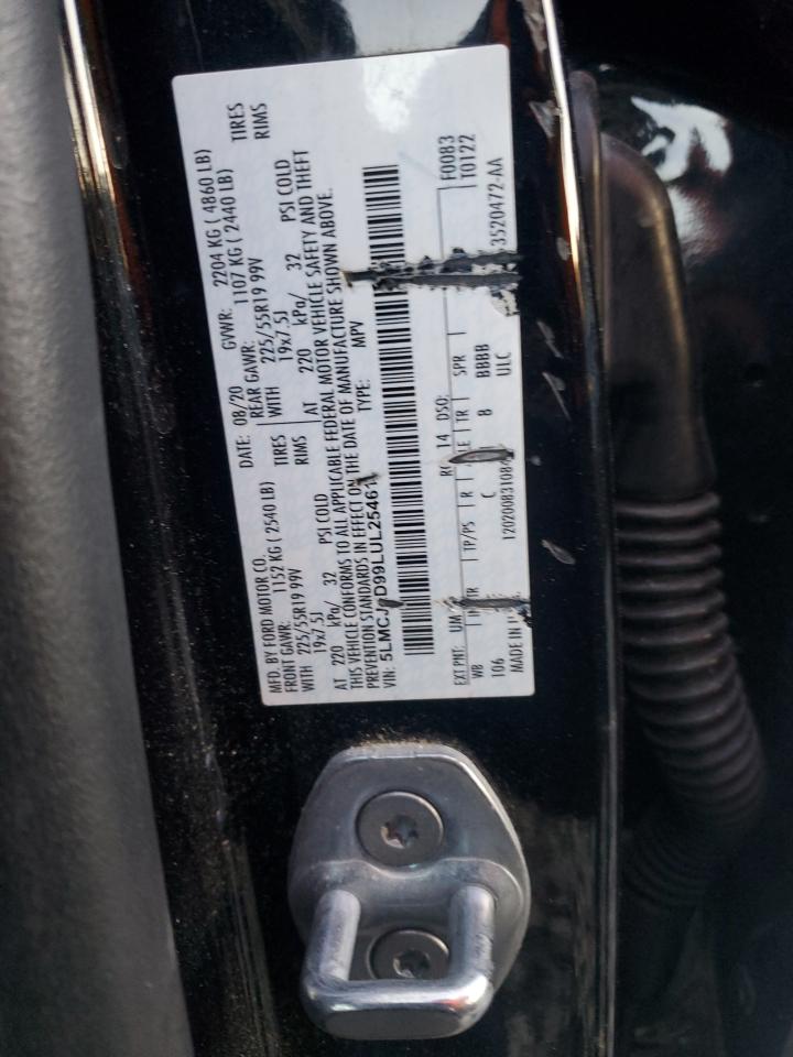 2020 Lincoln Corsair Reserve VIN: 5LMCJ2D99LUL25461 Lot: 92908295