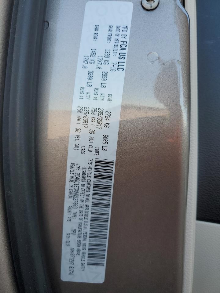 2017 Chrysler Pacifica Touring L Plus VIN: 2C4RC1EGXHR537003 Lot: 92016865