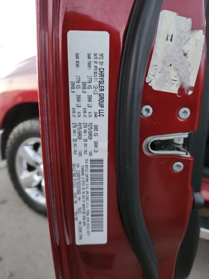 2014 Ram 1500 Slt VIN: 1C6RR7GT5ES223966 Lot: 91714785