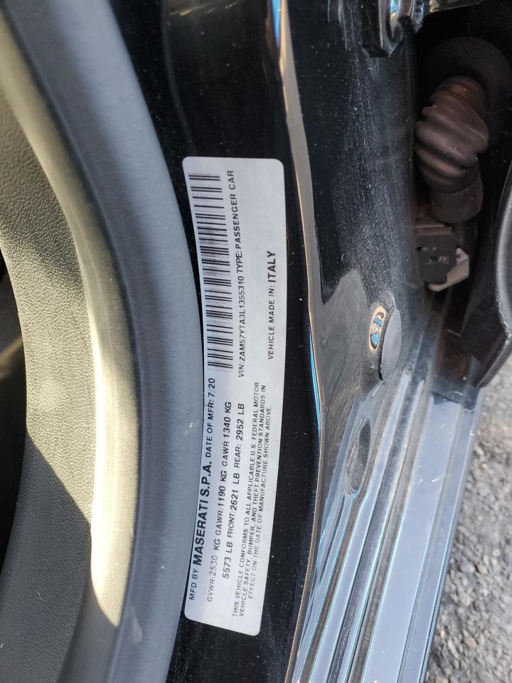 2020 Maserati Ghibli S VIN: ZAM57YTA3L1355310 Lot: 92516865