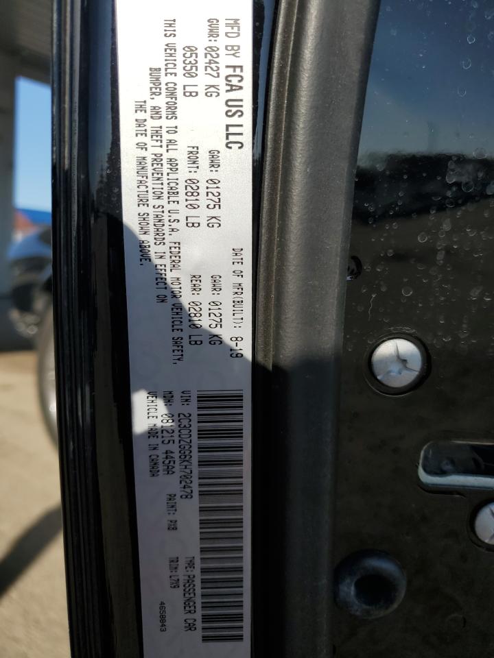 2019 Dodge Challenger Sxt VIN: 2C3CDZGG6KH702478 Lot: 93069485