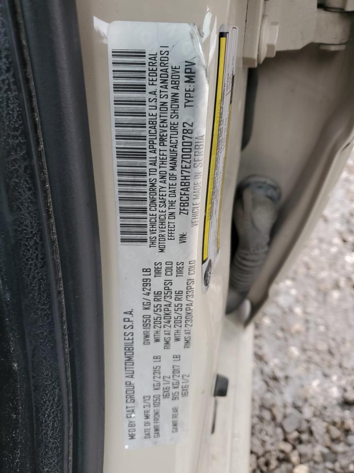 2014 Fiat 500L Easy VIN: ZFBCFABH7EZ000782 Lot: 93223395