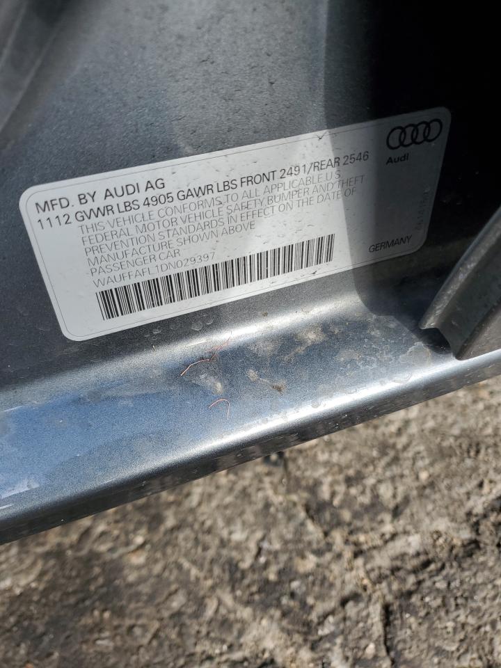 2013 Audi A4 Premium Plus VIN: WAUFFAFL1DN029397 Lot: 93109715