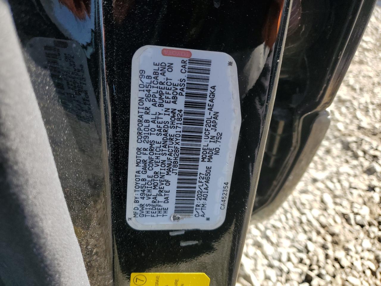 2000 Lexus Ls 400 VIN: JT8BH28FXY0171824 Lot: 91246075