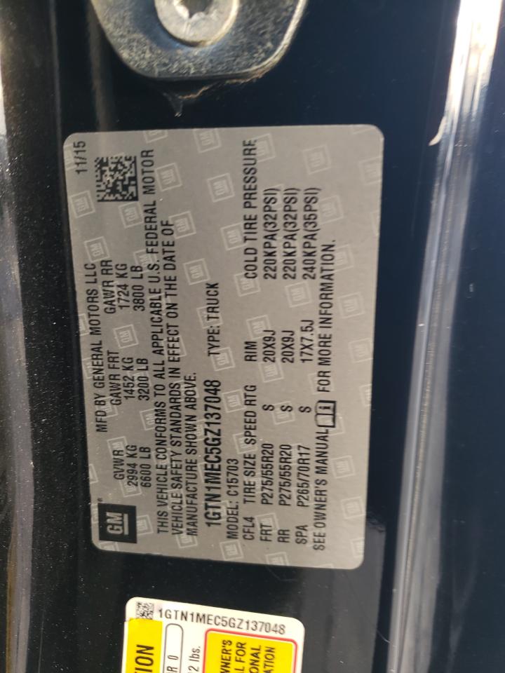 2016 GMC Sierra C1500 Sle VIN: 1GTN1MEC5GZ137048 Lot: 91940485