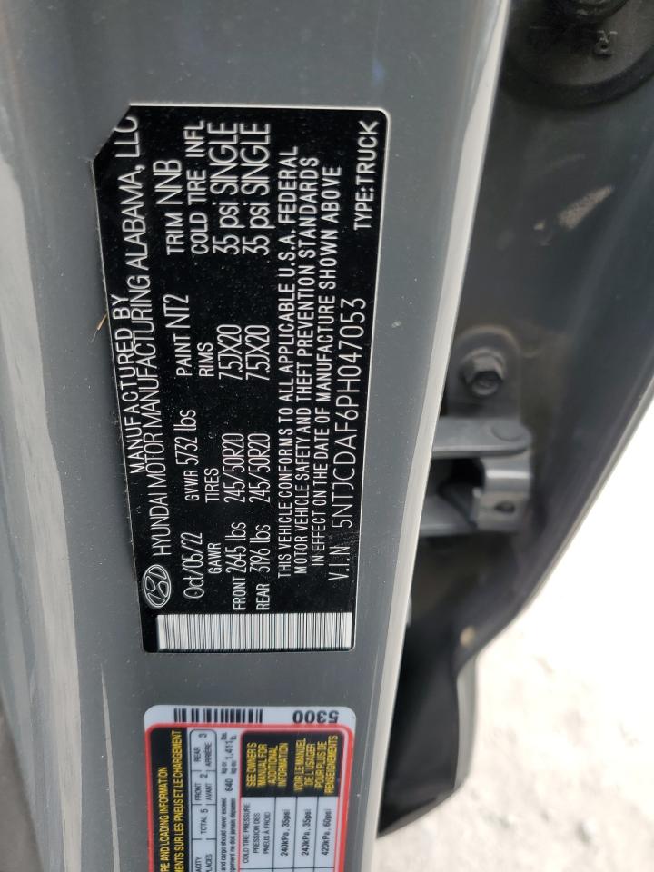 2023 Hyundai Santa Cruz Night VIN: 5NTJCDAF6PH047053 Lot: 92826725