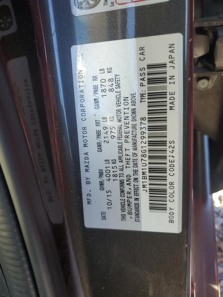 2016 Mazda 3 Sport VIN: JM1BM1U78G1299378 Lot: 92354275