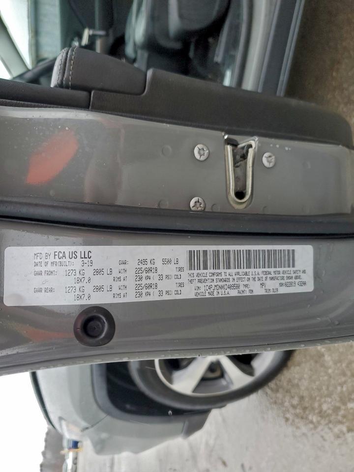 2019 Jeep Cherokee Limited VIN: 1C4PJMDNXKD409580 Lot: 94259745