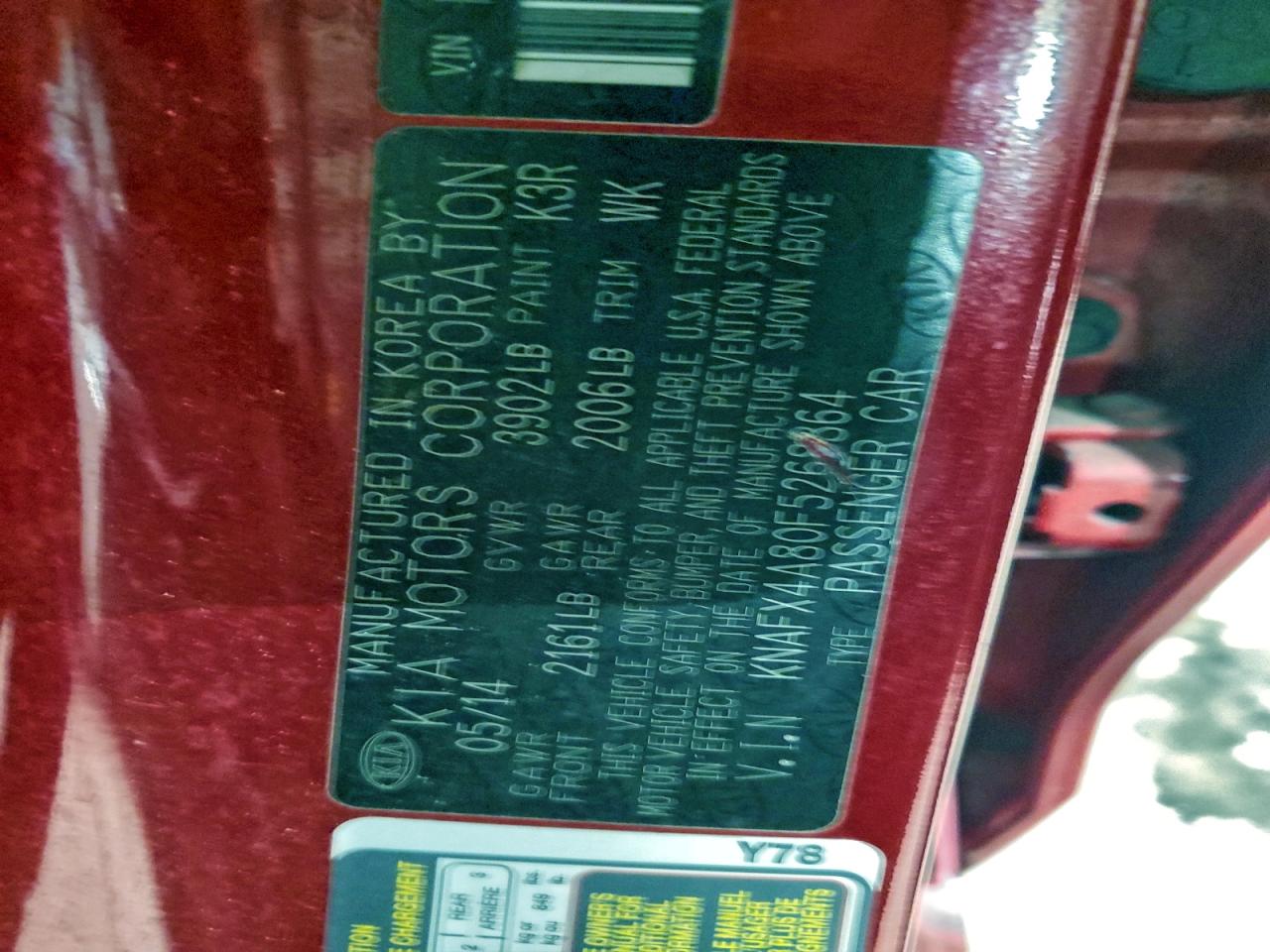 2015 Kia Forte Ex VIN: KNAFX4A80F5268864 Lot: 93416605