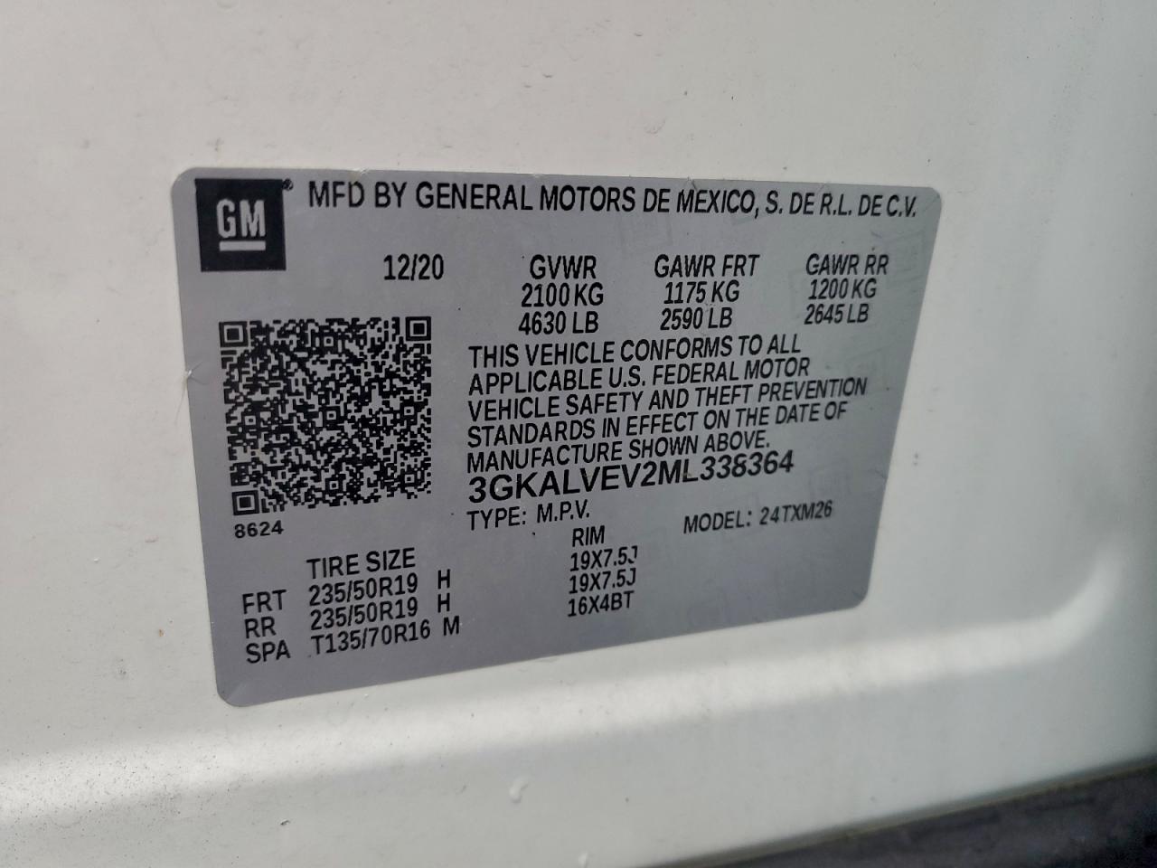 2021 GMC Terrain Slt VIN: 3GKALVEV2ML338364 Lot: 93666855