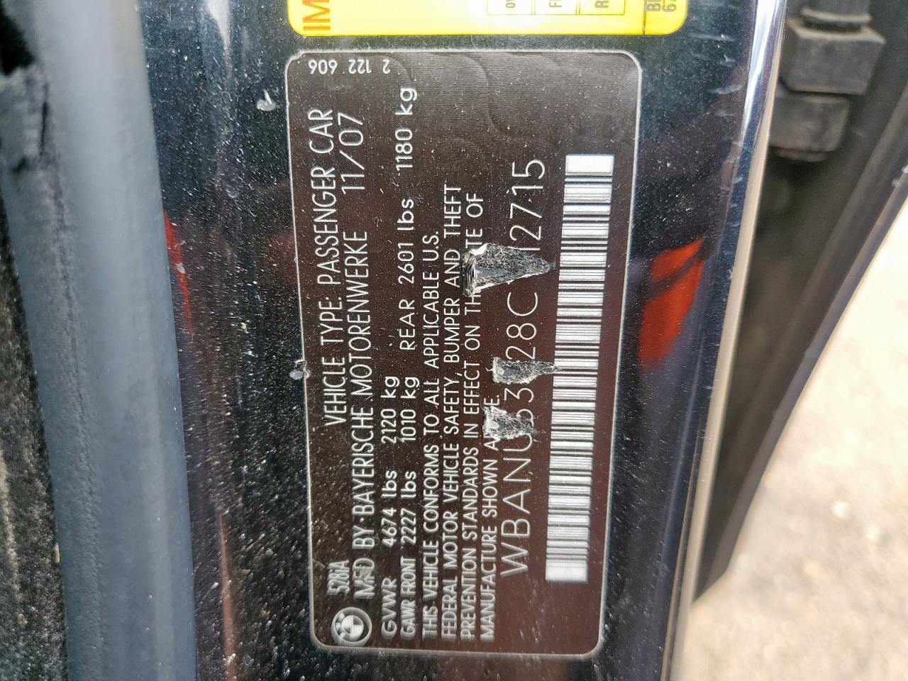 2008 BMW 528 I VIN: WBANU53528CT12715 Lot: 91417355