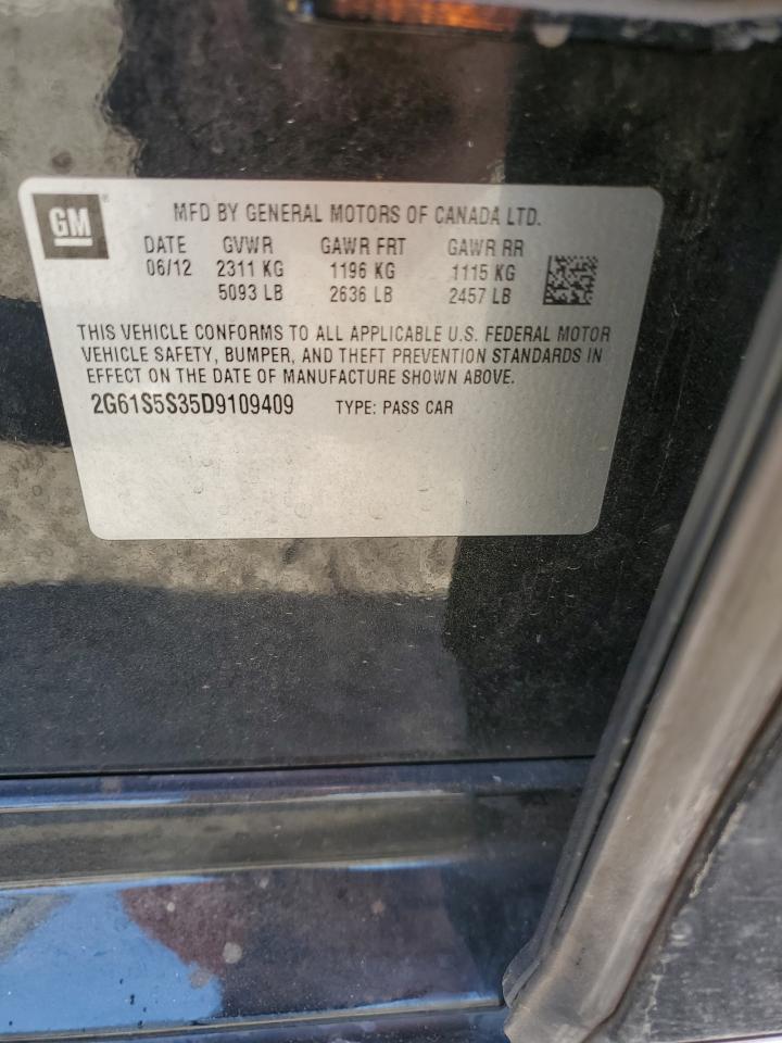 2013 Cadillac Xts Premium Collection VIN: 2G61S5S35D9109409 Lot: 89436065