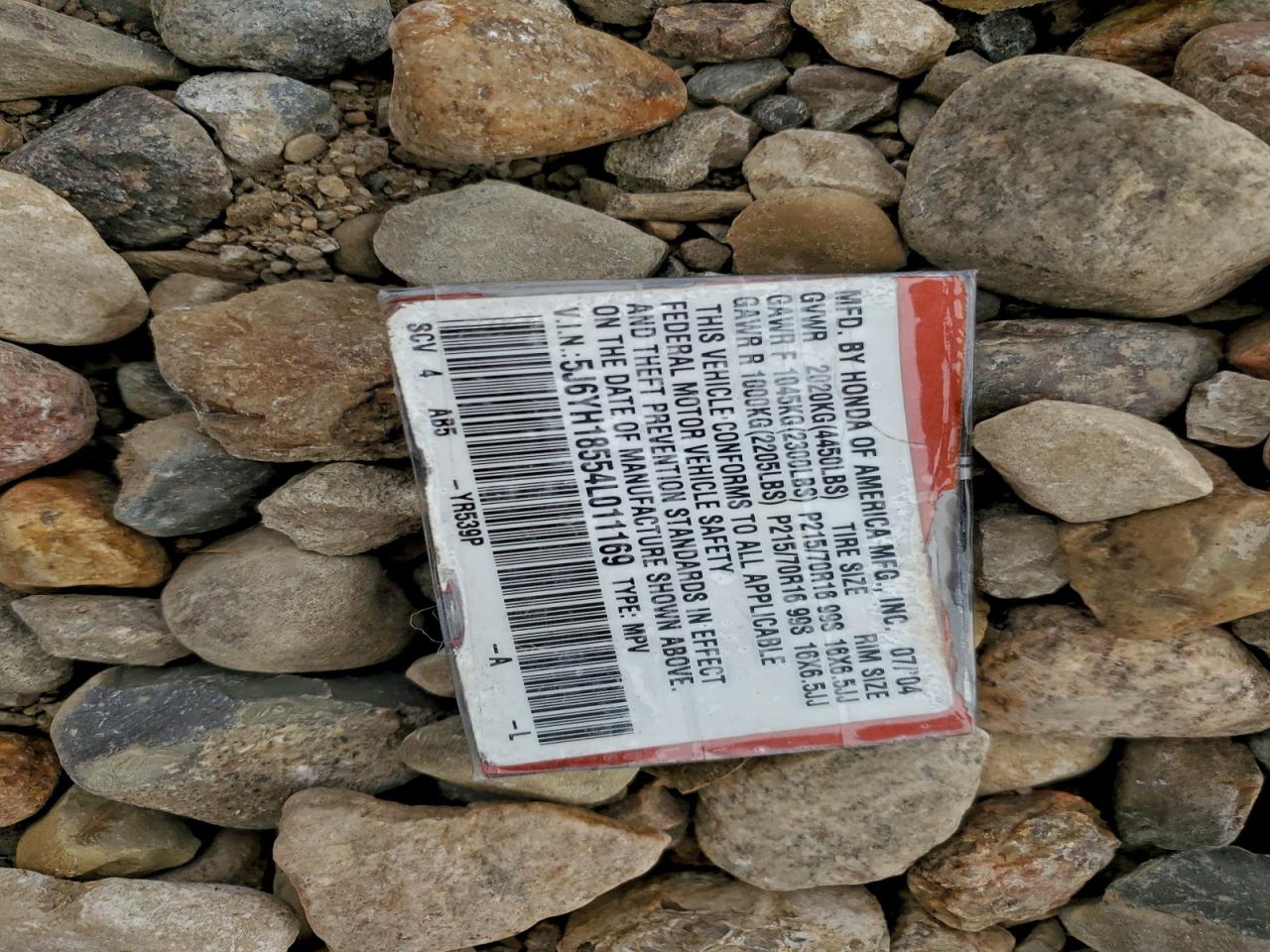 2004 Honda Element Ex VIN: 5J6YH18554L011169 Lot: 93598165