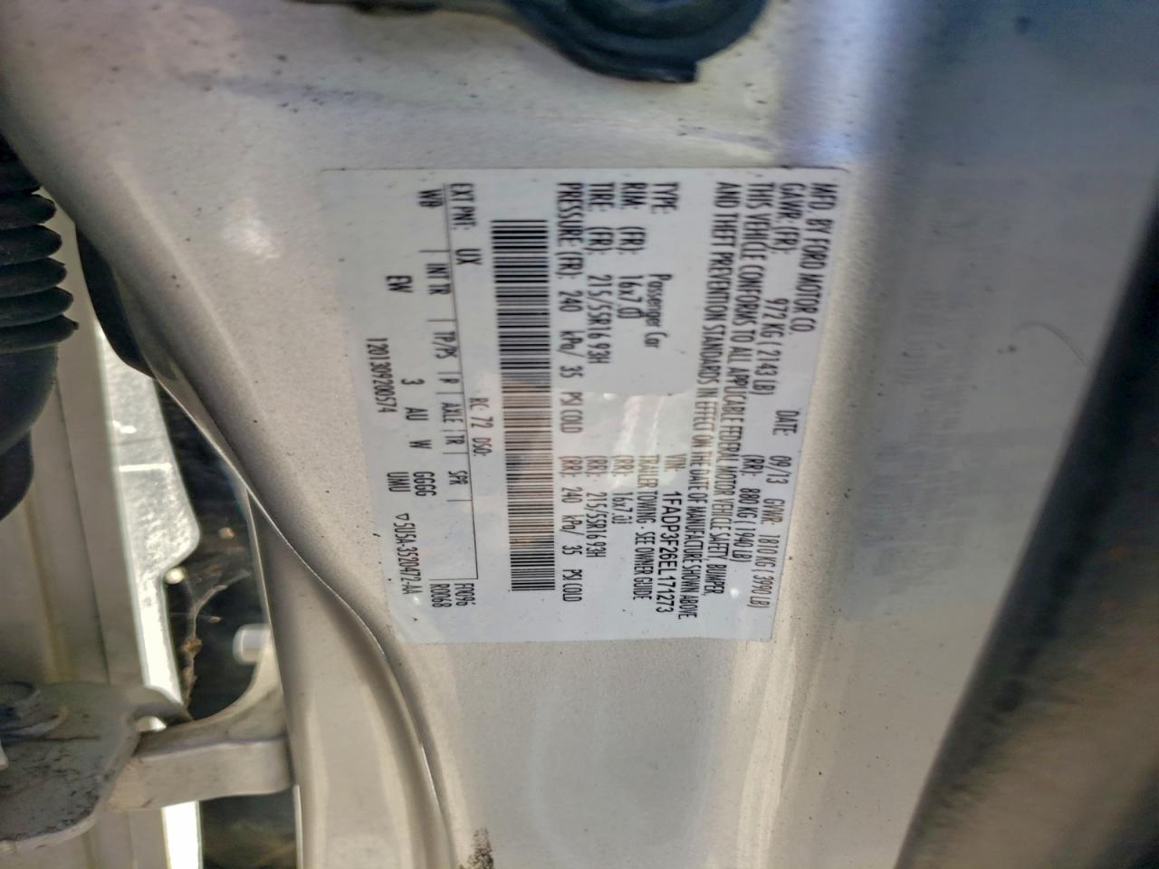 2014 Ford Focus Se VIN: 1FADP3F26EL171273 Lot: 94299815