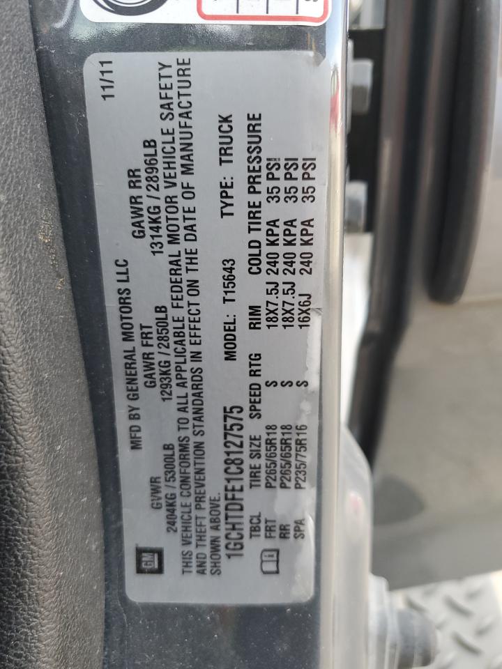 2012 Chevrolet Colorado Lt VIN: 1GCHTDFE1C8127575 Lot: 92408405