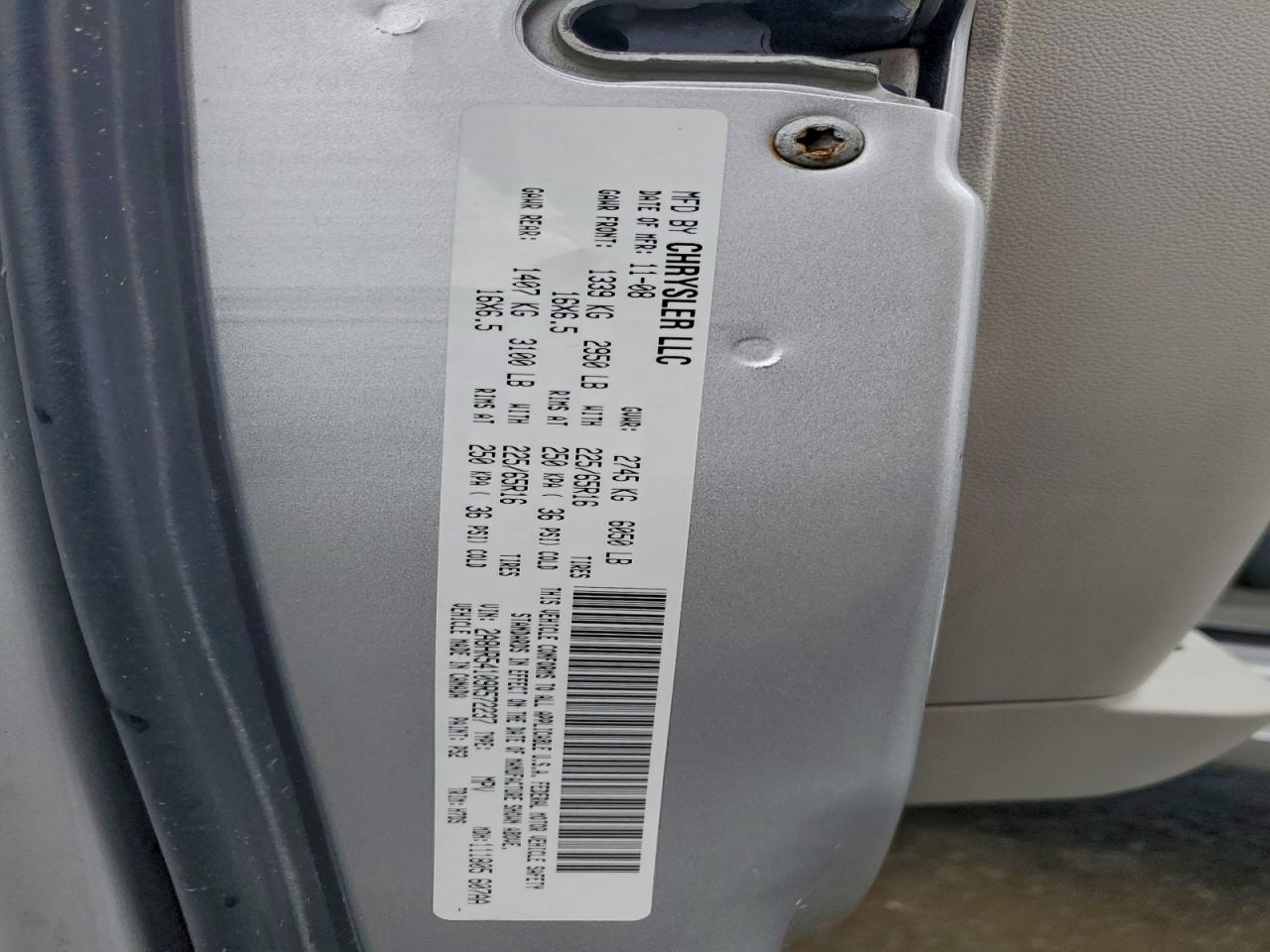 2009 Chrysler Town & Country Touring VIN: 2A8HR54109R572237 Lot: 94306145