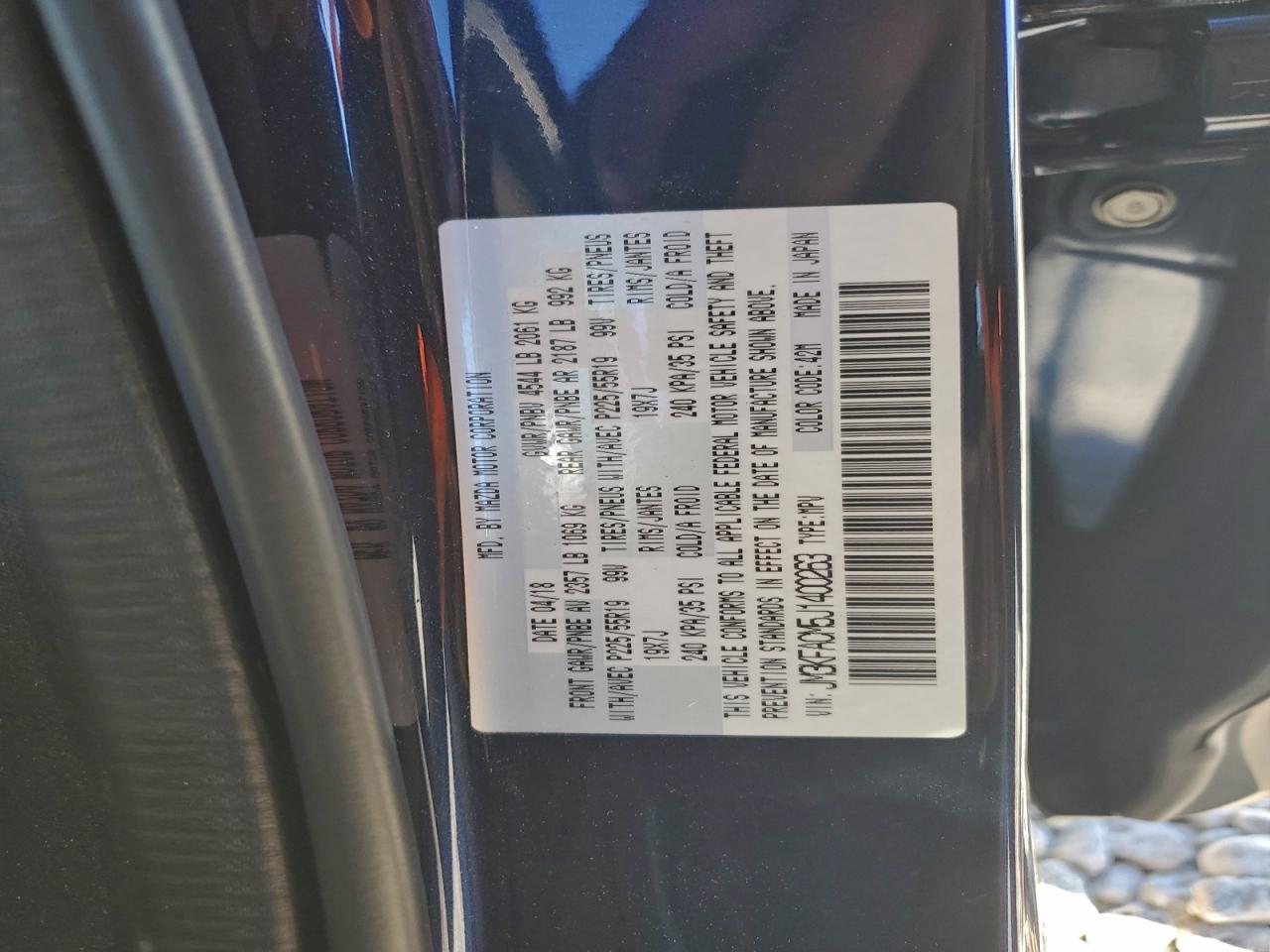 2018 Mazda Cx-5 Touring VIN: JM3KFACM5J1400263 Lot: 94116395