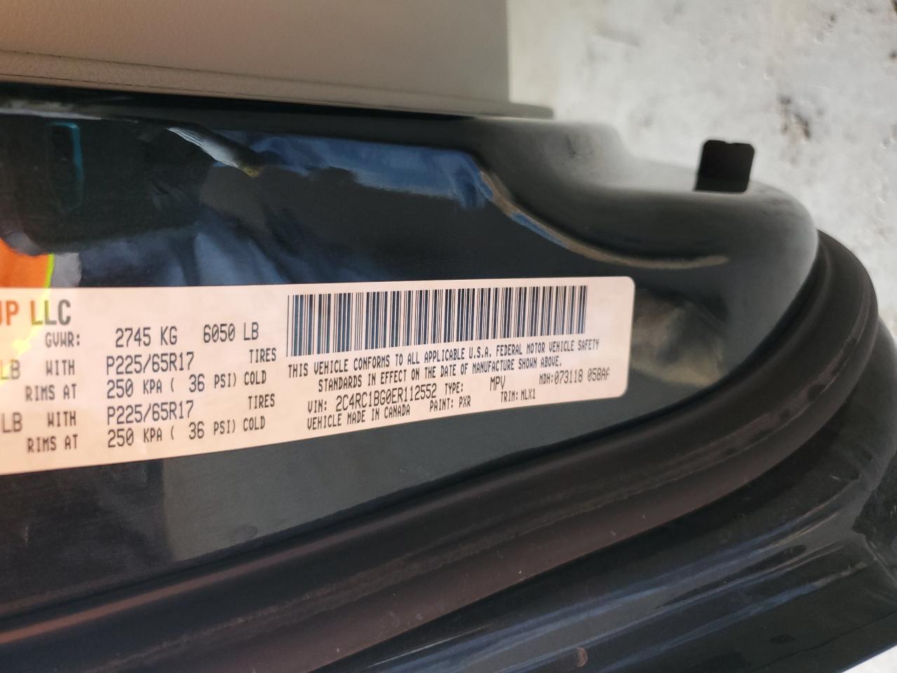 2014 Chrysler Town & Country Touring VIN: 2C4RC1BG0ER112552 Lot: 91358305