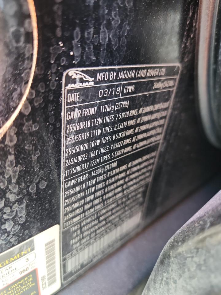 2018 Jaguar F-Pace Prestige VIN: SADCK2GX9JA321959 Lot: 92839095