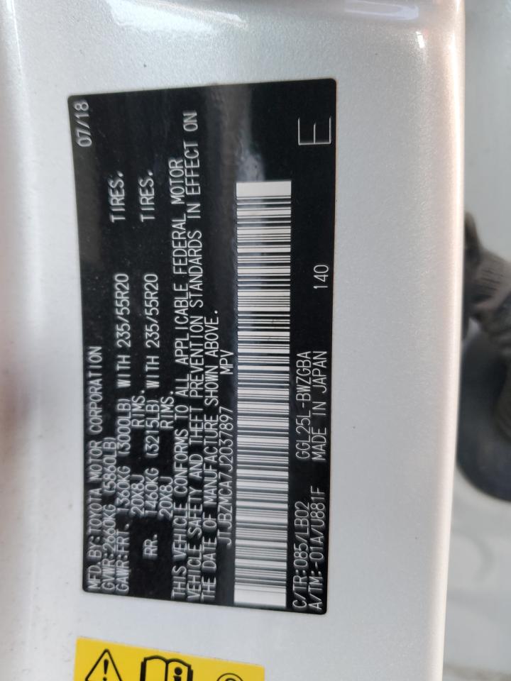 2018 Lexus Rx 350 Base VIN: JTJBZMCA7J2037897 Lot: 91829725