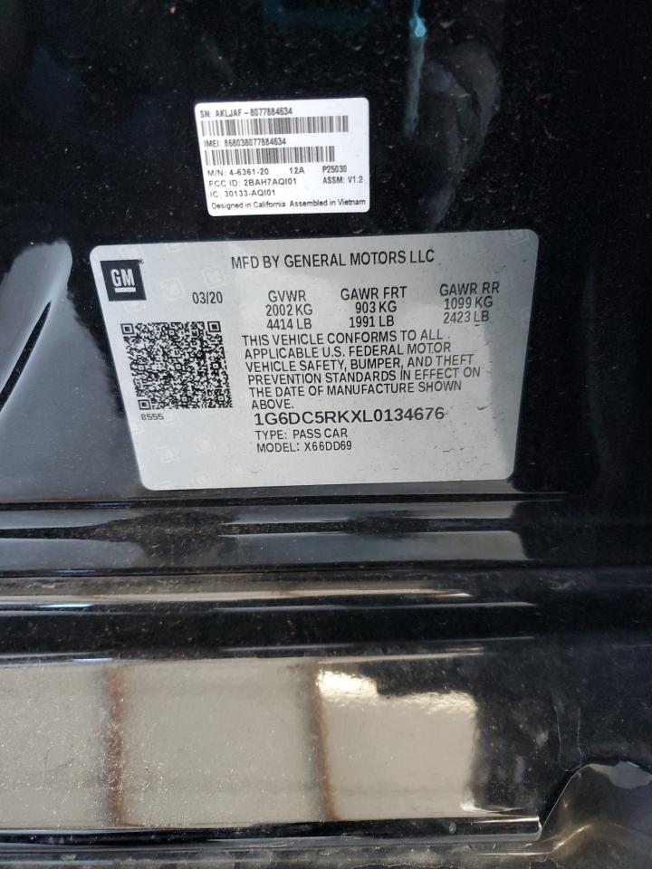 2020 Cadillac Ct4 Sport VIN: 1G6DC5RKXL0134676 Lot: 91765275