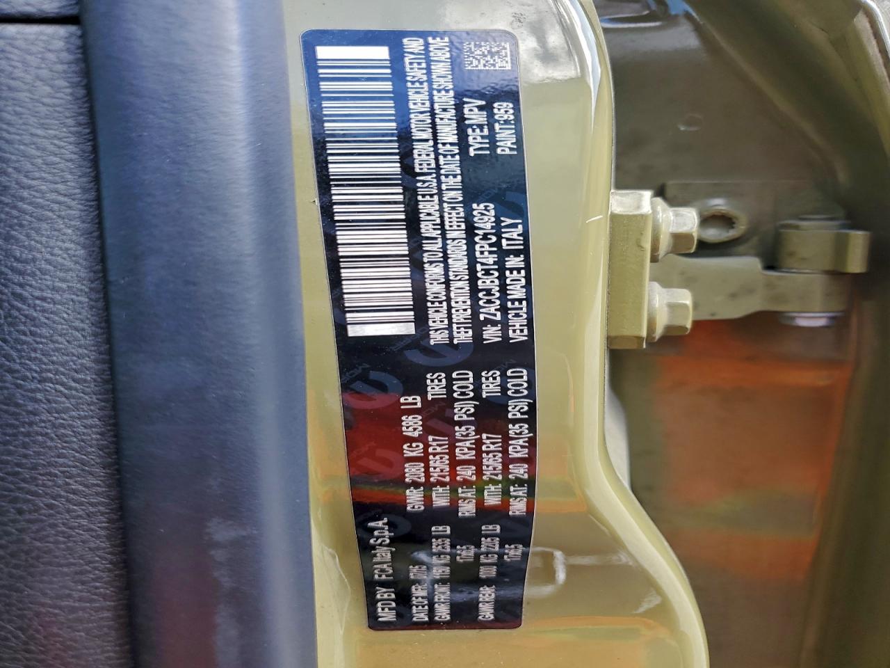 2015 Jeep Renegade Trailhawk VIN: ZACCJBCT4FPC14925 Lot: 94502555