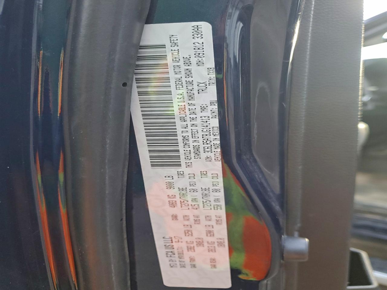 2018 Ram 2500 St VIN: 3C6LR5AT8JG141413 Lot: 93942185